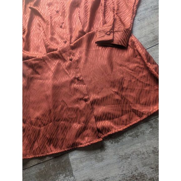 ANTHRO LEA & VIOLA Zebra Print Long Sleeve Shirtdress - Picture 4 of 7